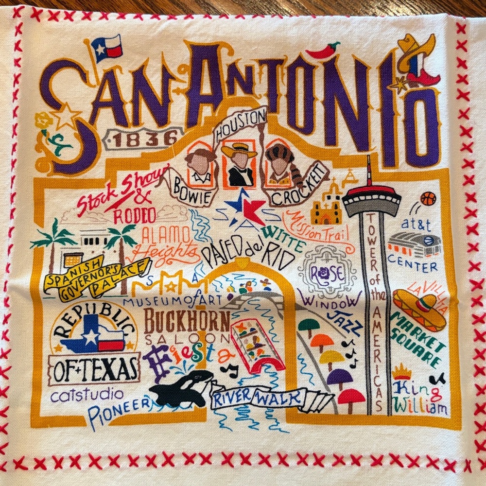 Catstudio San Antonio Embroidered Dish/Bar/Hand Towel